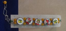 Bracciale metallo e madreperla