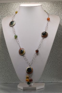 Collana in Argento con Occhi di Santa Lucia e Agate