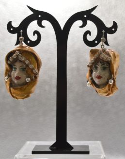 Orecchini in stoffa e ceramica I Mori Dorati