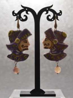 Orecchini in ceramica Pupo Viola