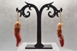 Orecchini in ceramica Cornetto