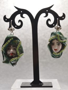 Orecchini in stoffa e ceramica I Mori Verdi