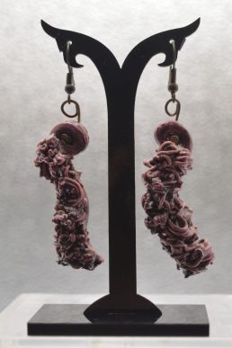 Orecchini in ceramica effetto Corallo Viola