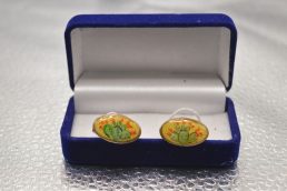 Gemelli ovali Fichi d'India Sfondo Dorato