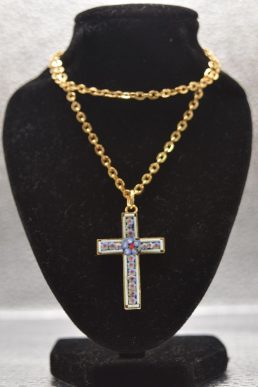 Collana con pendente a croce in Micromosaico