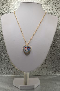 Collana con pendente a cuore in Micromosaico